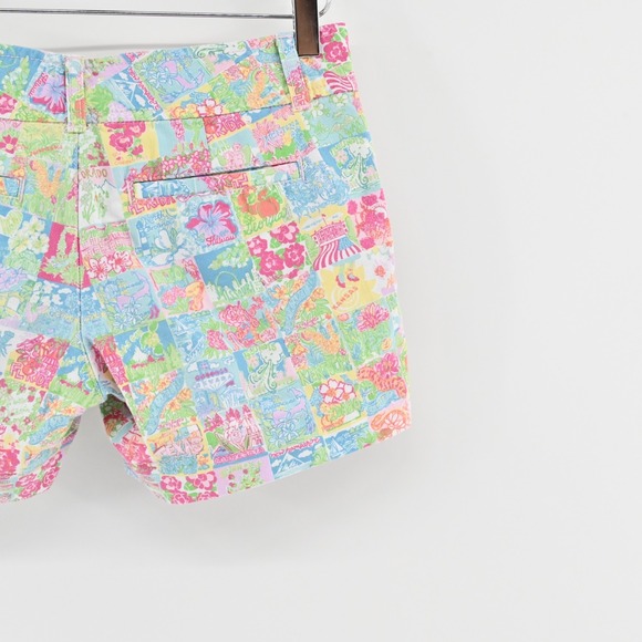 Lilly Pulitzer Womens Callahan Shorts Size 0 Pop Up State of Mind Patchwork - Picture 12 of 12